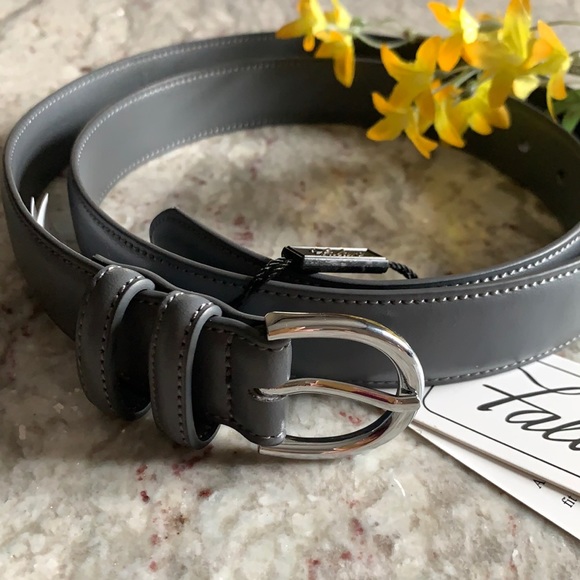 Dark Gray Leather Belt | Poshmark